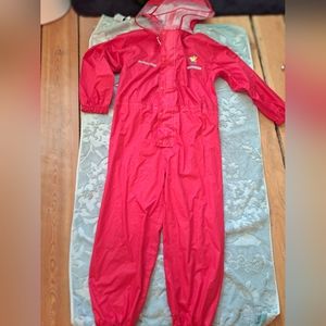 One piece rain splash suit